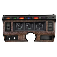 1980-86 Ford Pickup/Bronco VHX Analog Instruments - Black Background,White Lighting, MPH