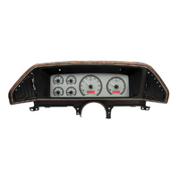 1987-91 Ford Pickup/Bronco VHX Analog Instruments - Silver Background,Red Lighting, MPH