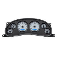 1994-2004 Ford Mustang VHX Instruments - Silver Background,Blue Lighting, MPH