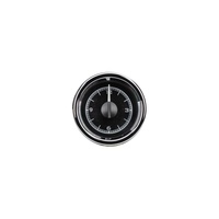 2-1/16" Round Universal VHX Clock - Black Face, Blue Display