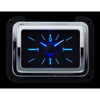 1940 Ford Car Analog Clock -  Black Alloy Face, Blue Display