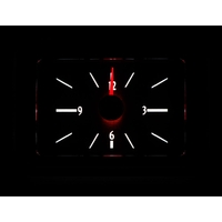 1940 Ford Car Analog Clock -  Black Alloy Face, White Display