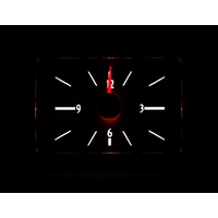 1940 Ford Car Analog Clock -  Black Alloy Face, White Display