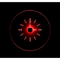 1941-48 Chevy Car VHX Analog Clock - Black Alloy Face, White Display