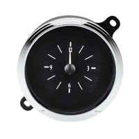 1942-48 Ford/Mercury Car VHX Analog Clock - Black Alloy Face, Red Display