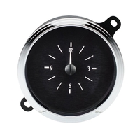 1942-48 Ford/Mercury Car VHX Analog Clock - Black Alloy Face, White Display