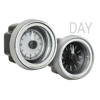 1951-52 Chevy VHX Analog Clock - Black Alloy Face, Red Display