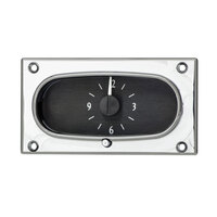 1958 Chevy Impala VHX Analog Clock - Black Alloy Face, White Display