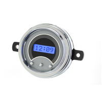 1949-50 Ford Car Digital Clock - Silver Alloy Face, WhiteDisplay