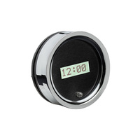 1955-1956 Chevy VHX Analog Clock - Silver Alloy Face, White Display