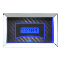 1957 Chevy VHX Analog Clock - Carbon Fibre Face, Blue Display