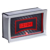 1957 Chevy VHX Analog Clock - Carbon Fibre Face, Red Display