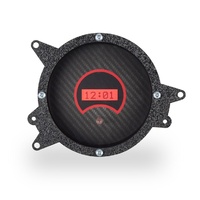 1969 - 1970 Mustang VHX Digital Clock - Carbon Fibre Background Red Illumination