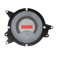 1969 - 1970 Mustang VHX Digital Clock - Silver Background Red Illumination