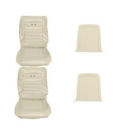 1964 - 1965 Mustang Front Bucket Seat Pony Upholstery (White)
