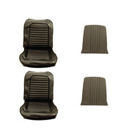 1964 - 1965 Mustang Front Bucket Seat Upholstery (Black)