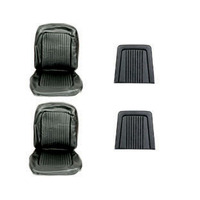 1968 Mustang Front Bucket Seat Upholstery (Black)