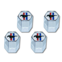 Tri-bar logo valve cap, set 4