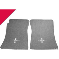 1964 - 1973 Mustang Custom Full-Size Carpet Floor Mats Convertible (Bright Red)