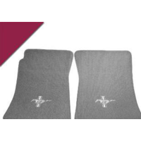 1964 - 1973 Mustang Custom Full-Size Carpet Floor Mats Convertible (Maroon)