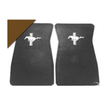 1964 - 1973 Mustang Embroidered Floor Mats (Dark Brown)