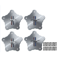 Torq Thrust D Billet Hub Cap with Horse (Set of 4)