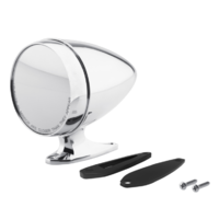 1965 - 1968 Mustang Chrome Bullet Mirror with Short Base and Convex Glass