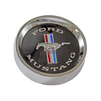 1964 - 1966 Mustang Styled Steel Hubcaps (Black) Single