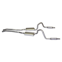 1965 - 1966 Mustang Exhaust (GT exhaust system 2" - Includes resonator, no H pipe - fits GT tips)