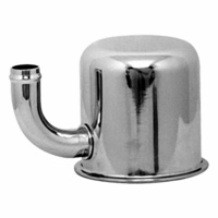1964 - 1966 Mustang Oil Cap Push-on, with Elbow Tube (For Closed Emissions, Chrome)