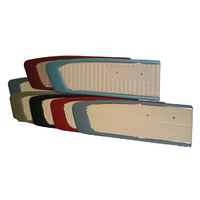 1965 Mustang Door Panels (Bright Red/White, Pair)