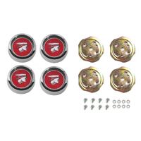 67-68 Original Cougar Hub Caps (Set) Red