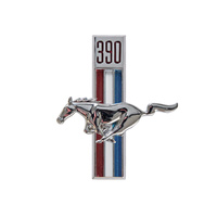 1967 - 1968 Mustang 390 Running Horse Fender Emblem - Pin On (Left)