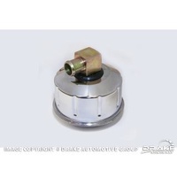 1968 - 1969 Mustang Closed Emissions Chrome Oil Cap With Gold Metal PCV Elbow.