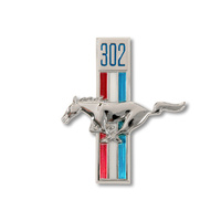 1968 Mustang 302 Running Horse Fender Emblems - Left