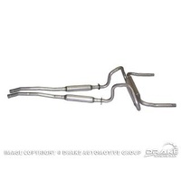 1967 - 1969 Mustang Exhaust (OEM Dual exhaust system 2" - Transverse single muffler)