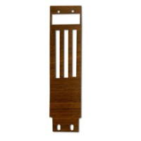 1968 Dash Panel Heater Control Plate Insert, Metal backed woodgrain