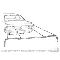 1969 Mustang Coupe Convertible Quarter Extension Cap - Right