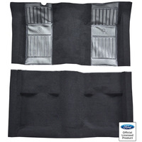 1971 - 1973 Mustang Mach 1 Carpet Kit - Black with Black Inserts