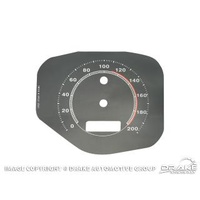 1970 Mustang Standard Interior Km Speedometer Decal