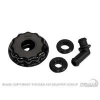1970 - 1973 Mustang Oil Cap with PCV Elbow (Black)