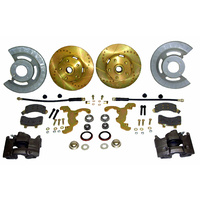 Disc Brake Conversion Kit (V8, hi-po slotted rotors, single piston calipers, will not fit original 14"x5" standard steel rims)