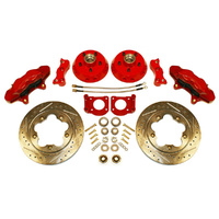 Disc Brake Conversion Kit (Big Brake Kit, 5 lug, 4-piston calipers, slotted rotors, steel braided brake lines, requires 17" wheels)