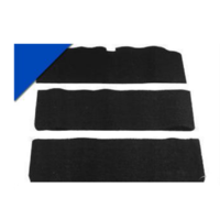 1965 - 1968 Mustang Fold-Down Seat Carpet (Bright Blue 80/20)