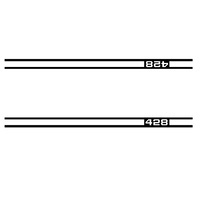 428 Engine, Hood Stripe Stencil