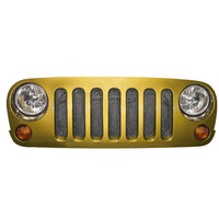 Jeep Wrangler JK Mesh Grille - Stainless Steel with Chrome Finish