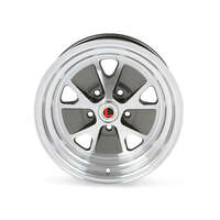 16 x 8 Styled Alloy Wheel, 5 on 4.5 BP, 4.5 BS, Charcoal / Machined