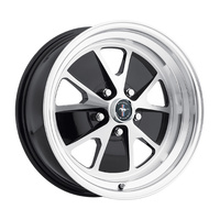 17x7 Styled Alloy Wheel, 5 on 4.5 BP, 4.25 BS, Gloss Black / Machined