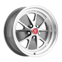 17x7" Legendary Styled Alloy Wheel, 5 on 4.5 BP, 4.25 BS, Charcoal/ Machined