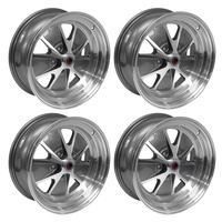 17 x 7 & 17 x 8 Styled Alloy Wheel SET 4 with Caps & Nuts - Charcoal Grey